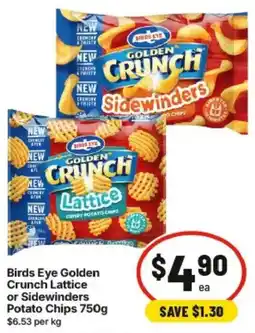 IGA Birds Eye Golden Crunch Lattice or Sidewinders Potato Chips offer