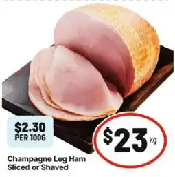 IGA Champagne Leg Ham offer