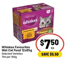 Ritchies Whiskas Favourites Wet Cat Food offer
