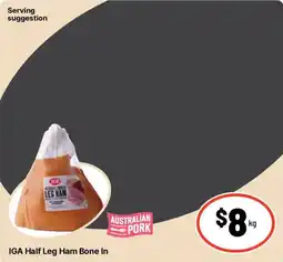 Ritchies IGA Half Leg Ham Bone In offer