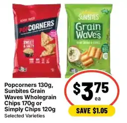 Ritchies Popcorners Sunbites Grain Waves Simply Chips offer