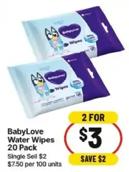 IGA BabyLove Water Wipes offer
