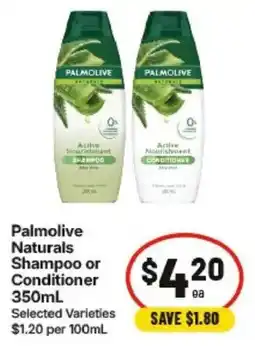 IGA Palmolive Naturals Shampoo or Conditioner offer