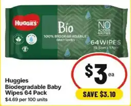 IGA Huggies Biodegradable Baby Wipes offer