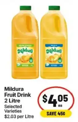 IGA Mildura Fruit Drink offer