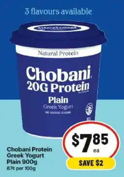 IGA Chobani Protein Greek Yogurt Plain offer