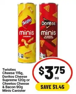IGA Twisties Cheese Minis Canister offer
