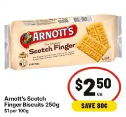 IGA Arnott's Scotch Finger Biscuits offer