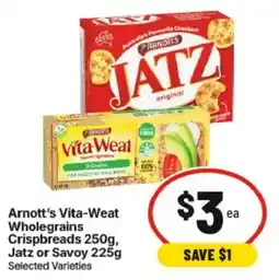 IGA Arnott's Vita-Weat Wholegrains Crispbreads offer