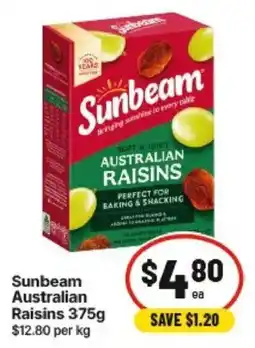 IGA Sunbeam Australian Raisins offer