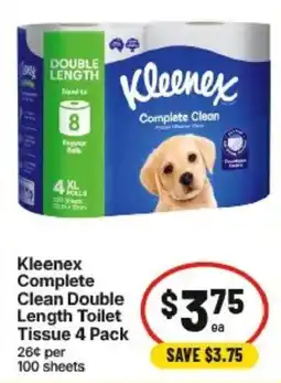 IGA Kleenex Complete Clean Double Length Toilet Tissue offer