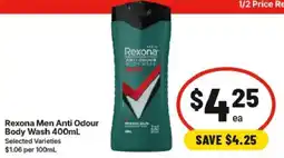 IGA Rexona Men Anti Odour Body Wash offer
