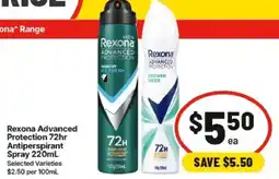 IGA Rexona Advanced Protection Antiperspirant Spray offer