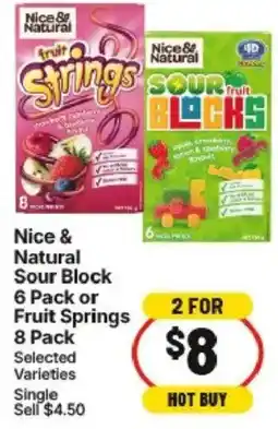 IGA Nice & Natural Sour Block or Fruit Springs offer