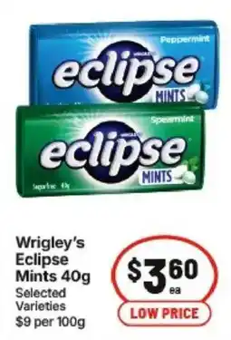 IGA Wrigley's Eclipse Mints offer