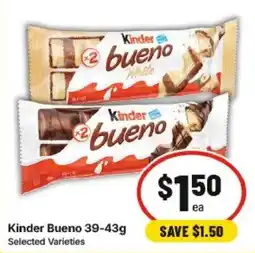 IGA Kinder Bueno Selected Varieties offer