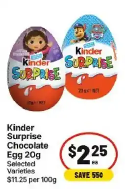 IGA Kinder Surprise Chocolate Egg offer