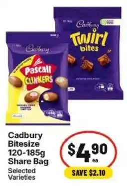 IGA Cadbury Bitesize Selected Varieties offer