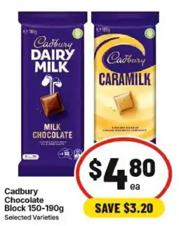 IGA Cadbury Chocolate Block offer