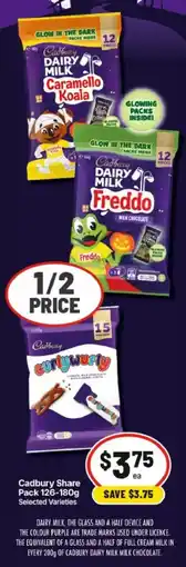 IGA Cadbury Share Pack Selected Varieties offer
