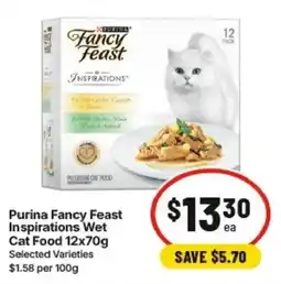 IGA Purina Fancy Feast Inspirations Wet Cat Food offer