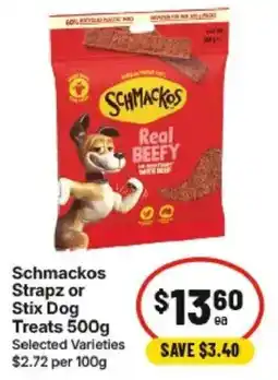 IGA Schmackos Strapz or Stix Dog Treats offer