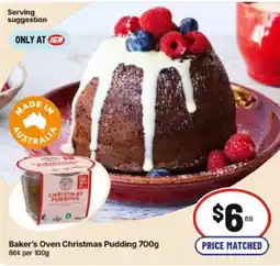 IGA Baker's Oven Christmas Pudding offer