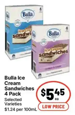 Ritchies Bulla Ice Cream Sandwiches offer