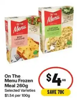IGA On The Menu Frozen Meal offer