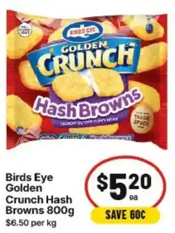 IGA Birds Eye Golden Crunch Hash Browns offer
