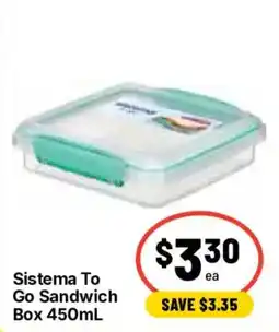 Ritchies Sistema To Go Sandwich Box offer