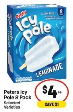 IGA Peters Icy Pole 8 Pack Selected Varieties offer