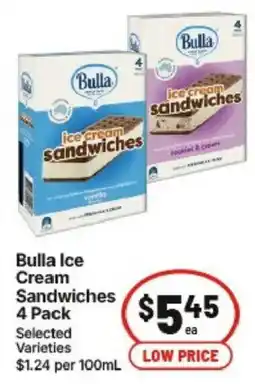 IGA Bulla Ice Cream Sandwiches offer
