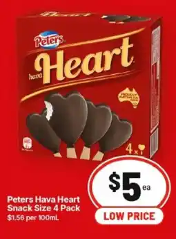 IGA Peters Hava Heart Snack Size offer