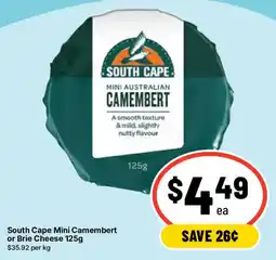 Ritchies South Cape Mini Camembert offer