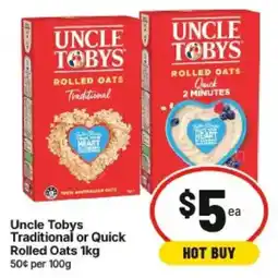 IGA Uncle Tobys Rolled Oats offer