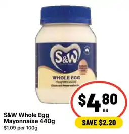 Ritchies S&W Whole Egg Mayonnaise offer