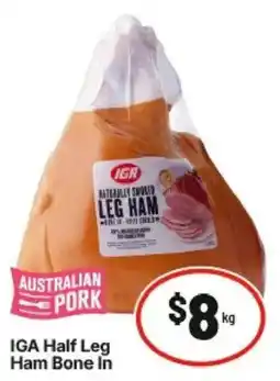 IGA IGA Half Leg Ham Bone In offer