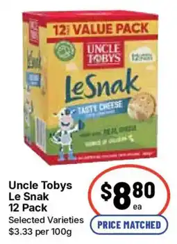 Ritchies Uncle Tobys Le Snak offer