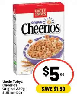Ritchies Uncle Tobys Cheerios offer