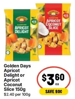 Ritchies Golden Days Apricot Delight or Apricot Coconut Slice offer