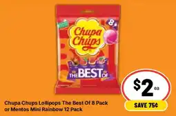 Ritchies Chupa Chups Lollipops The Best Of 8 Pack offer