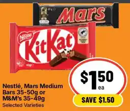 Ritchies Nestlé, Mars Medium Bars offer