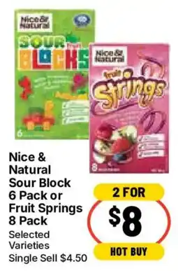 Ritchies Nice & Natural Sour Block or Fruit Springs offer