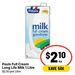 Ritchies Pauls Full Cream Long Life Milk offer