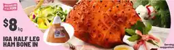 IGA Iga Half Leg Ham Bone In offer