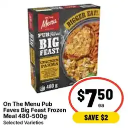 Ritchies On The Menu Pub Faves Big Feast Frozen Meal offer