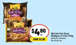 Ritchies McCain Pub Style Wedges or Fries offer