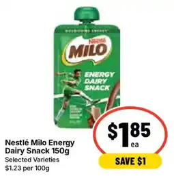 Ritchies Nestlé Milo Energy Dairy Snack offer