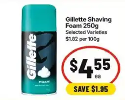 IGA Gillette Shaving Foam offer